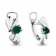 Серебряные серьги AQUAMARINE А4489509 с агатом