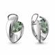 Серебряные серьги AQUAMARINE А4490115 с празиолитом