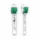 Серебряные серьги AQUAMARINE А4494409 с фианитом и агатом