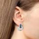 Серебряные серьги AQUAMARINE А45000293 с Лондон топазом