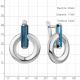 Серебряные серьги AQUAMARINE А45000293 с Лондон топазом