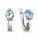 Серебряные серьги AQUAMARINE А45001192 с топазом