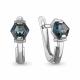 Серебряные серьги AQUAMARINE А45001193 с Лондон топазом