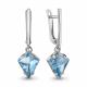 Серебряные серьги AQUAMARINE А45006092 с топазом