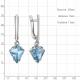 Серебряные серьги AQUAMARINE А45006092 с топазом