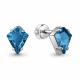 Серебряные серьги AQUAMARINE А45006193 с Лондон топазом