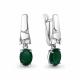 Серебряные серьги AQUAMARINE А45008409А с фианитом и агатом
