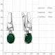 Серебряные серьги AQUAMARINE А45008409А с фианитом и агатом