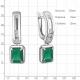 Серебряные серьги AQUAMARINE А45011409А с фианитом и агатом