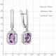 Серебряные серьги AQUAMARINE А45012104 с аметистом