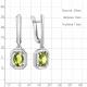 Серебряные серьги AQUAMARINE А45012107 с хризолитом