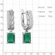 Серебряные серьги AQUAMARINE А45013009А с фианитом и агатом