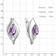 Серебряные серьги AQUAMARINE А45013404А с фианитом и аметистом