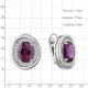 Серебряные серьги AQUAMARINE А45014484А с фианитом и аметистом