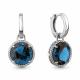 Серебряные серьги-трансформеры AQUAMARINE с Лондон топазом А45014793