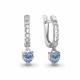 Серебряные серьги AQUAMARINE А45015805 с топазом