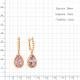 Серьги из золочёного серебра AQUAMARINE А45016190-п с морганитом