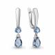 Серебряные серьги AQUAMARINE А45016605 с топазом