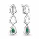 Серебряные серьги AQUAMARINE А45016709 с агатом