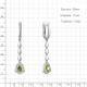 Серебряные серьги AQUAMARINE А45016807А с фианитом и хризолитом