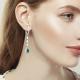 Серебряные серьги AQUAMARINE А45016809А с фианитом и агатом