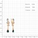 Серьги Символ года Змея из золоченого серебра AQUAMARINE с агатом,фианитом и ювелирным кристаллом А45018009АЧ-п