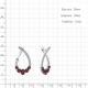 Серебряные серьги AQUAMARINE А45018303А с фианитом и гранатом