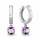 Серебряные серьги AQUAMARINE А45020104 с аметистом