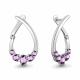 Серебряные серьги AQUAMARINE А45021204 с аметистом
