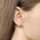 Серьги из золочёного серебра AQUAMARINE А45026008-п с фианитом и Лондон топазом