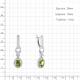 Серебряные серьги AQUAMARINE А45026207А с фианитом и хризолитом