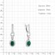 Серебряные серьги AQUAMARINE А45026209А с фианитом и агатом