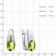 Серебряные серьги AQUAMARINE А45026507 с хризолитом