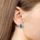 Серебряные серьги AQUAMARINE А45027162А с топазом, фианитом и Лондон топазом