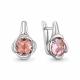 Серебряные серьги AQUAMARINE А45027390 с морганитом