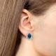 Серебряные серьги AQUAMARINE А45027493А с фианитом и Лондон топазом
