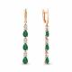 Серьги из золочёного серебра AQUAMARINE А45027809А-п с фианитом и агатом