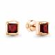 Серьги из золочёного серебра AQUAMARINE А45028003-п с гранатом