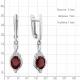 Серебряные серьги AQUAMARINE А45028203А с фианитом и гранатом