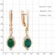 Серебряные серьги AQUAMARINE А45028209А-п с фианитом и агатом