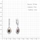 Серебряные серьги AQUAMARINE А45028401А с фианитом и кварцем
