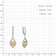 Серебряные серьги AQUAMARINE А45028406А с фианитом и цитрином