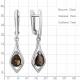 Серебряные серьги AQUAMARINE А45028501 с кварцем