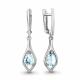 Серебряные серьги AQUAMARINE А45028502 с топазом