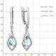 Серебряные серьги AQUAMARINE А45028502 с топазом