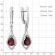 Серебряные серьги AQUAMARINE А45028503 с гранатом
