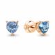 Серьги из золочёного серебра AQUAMARINE А45029205-п с топазом
