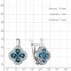 Серебряные серьги AQUAMARINE А45029308А с фианитом и Лондон топазом