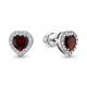 Серебряные серьги AQUAMARINE А45029503А с фианитом и гранатом