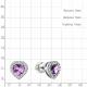 Серебряные серьги AQUAMARINE А45029504А с фианитом и аметистом